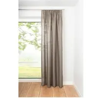 Ondeco Schlaufenschal Dot Gardinen Blickdicht Vorhang Schlafzimmer 1er Set Farbe: Taupe, Größe: 135x300 cm