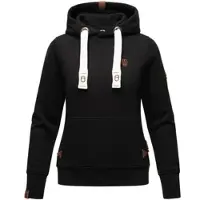 NAVAHOO Damen Kapuzensweatshirt Hoodie mit Kapuze & Breiten Tunnelzugkordeln Damlaa