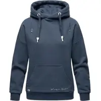 NAVAHOO Damen Kuscheliger Kapuzensweatshirt Hoodie mit breiten Tunnelzugkordeln Zuckerbärchen