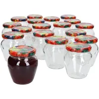 MamboCat 18er Set Marmeladenglas Vaso Orcio 212ml + To63 Deckel Obst