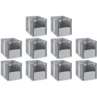 Proregal 10x Eurobox NextGen Insight | HxBxT 32x30x40cm | 30 Liter | Front offen | Eurobehälter, Transportbox, Transportbehälter