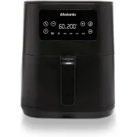 Brabantia Airfryer 5,7 Liter – 1700 Watt – Touchscreen – PFAS-freie Antihaftbeschichtung – 6 Automatische Programme – Heißluftfritteuse BBEK1137