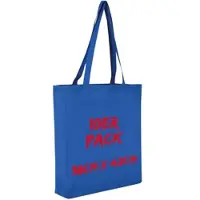 TEXXILLA Baumwolltasche Mehrpack mit zwei langen Henkeln, Boden- und Seitenfalte, Royalblau, royalblau