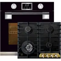 Kaiser Herd-set ,Elektro Payrolyse Backofen EH 6338s+KCG 6335 Gaskochfeld 60 cm