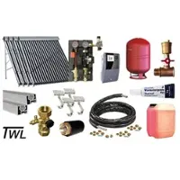 TWL Technologie Solaranlage mit 4 x Röhrenkollektoren TWL EtaSunPro30 VRK30