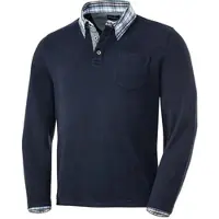 HENSON&HENSON Herren Pullover mit Hemdkragen