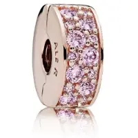 Pandora 781817PCZ Clip-Charm Roségoldfarben Zirkonia Pink