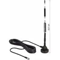 DeLOCK 12427, 5 dBi, 0.7 - 0.96, 1.71 - 2.69 GHz, 50 Ohm, Omnidirektionale Antenne, SMA, Männlich