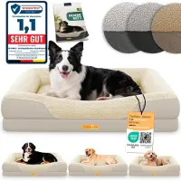 Aktiv shop GmbH ELONEO Orthopädisches Hundebett, Größe M - Creme