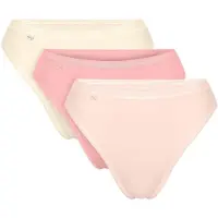 Sloggi Tai-Slip "Basic+ Tai C3P", Damen, Gr. 42, rot, gelb, Single Jersey, Obermaterial: 95% Baumwolle, 5% Elasthan, unifarben, körpernah, Unterhosen Tai-Slip, perfekter Sitz, Topseller