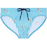 Hom Badehose Swim Mini Briefs Viareggio in blue-white stripes | Gr.: XXL