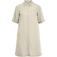Object Frame Regular Denim Kurzes Kurzarmkleid