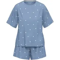 Tom Tailor Shorty "Charlotte" 2 tlg. gepunktet, Kurzarm, Rundhalsausschnitt, kurze Hose, feminin, bequem