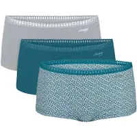 Sloggi 3er-Set: Pantys "Go Crush" in Grau/ Petrol - L