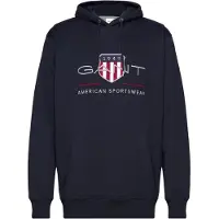 Gant Reg Archive Shield Hoodie Evening Blue Größe: M | Pullover Outlet | Herren | Blau