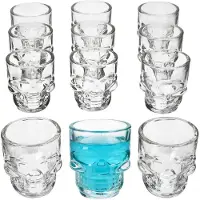 MamboCat 12er Set Totenkopf Schnapsgläser 5cl aus Glas - 27022085