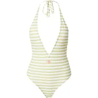 Calvin Klein Plunge One Piece Party Lime Größe: L | Badeanzüge Outlet | Damen | Grün