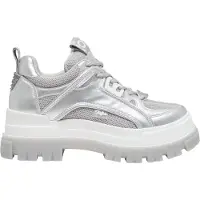 Buffalo Damen Klassische Halbschuhe Aspha HYB 1622642 Silberfarben