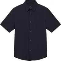 Armani Exchange für Herren. XM001566AF19193UB101 Hochwertiges graues Hemd (S), Lässig, Polyamid, Kurzarm