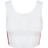 Urban Classics Ladies Side Stripe Cropped Zip Top White/firered/navy Größe: S | Outlet | Damen | Weiß