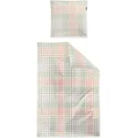 Irisette Easy Soft-Seersucker Bettwäsche 135x200 Karo kariert orange grün 8715-90