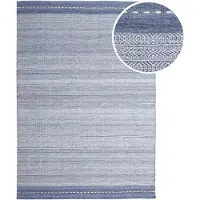 Axi Rhodos Outdoor-Teppich Blau, Rechteakig | Gartenteppich für kleine Sitzbereiche / Bistro-Set | Außenteppich für Garten / Balkon / Terrasse
