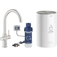 GROHE Red Duo, Standard, Stahl, Hebelgriffe, Einzelbild, Supersteel, Typ C