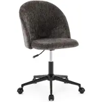 Idimex Bürodrehstuhl YENGA höhenverstellbar mit Stoffbezug, anthrazit - Ergonomische Sitzfläche mit Rollen für harte und weiche Böden - ideal für Home Office.