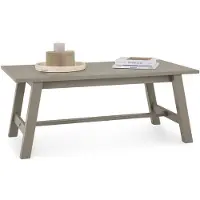 Idimex Couchtisch LUZERNA 45 x 60cm aus Massivholz, Grau - Wohnzimmertisch rechteckig, ideal als Sofatisch und Beistelltisch für Wohnzimmer modern