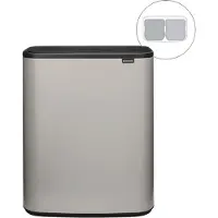 Brabantia Bo Touch Bin Mülleimer 2 x 30 Liter Soft Grey