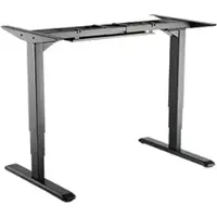 Equip ERGO Elektrisches-Sitz-Steh-Tischgestell, Doppelmotor, Schwarz, 100 kg, Elektro, 38 mm/sek, 2 Bein(e), Kunststoff, Stahl, Schwarz