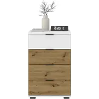 Idimex NACHTKOMMODE PIANO Artisan Eiche/weiß