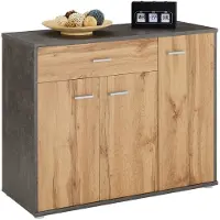 Idimex SCHUHSCHRANK DEUSTO Beton dunkel/Wotan Eiche