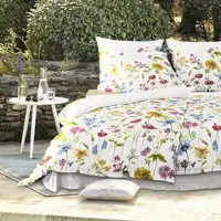Irisette Mako-Satin Bettwäsche Wave 8698 multi 155x220 cm + 80x80 cm - bunt