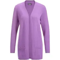 Goldner Strickjacke "Langarm Feinstrick-Cardigan", Damen, Gr. 44, lila (violett), Obermaterial: 100% Kaschmir WS., figurumspielend, eng Rippe, Strickjacken Strickjacke, Ohne