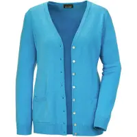 Goldner Strickjacke "Uni Merino-Cardigan Langarm" Reine Merinowolle