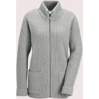 MADELEINE Strickjacke "Cardigan Weiche Wolljacke mit Reißverschluss" Grobstrick