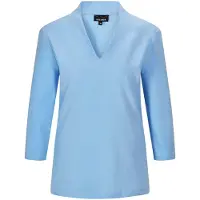 Goldner Kurzarmshirt "Kurzgröße Elegantes Basic-Shirt mit V-Ausschnitt" V-Ausschnitt