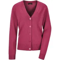 Goldner Strickjacke "Eleganter Cardigan mit V-Ausschnitt" mit großen Knöpfen