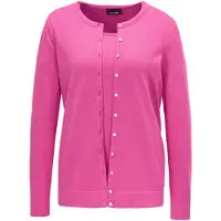 Goldner Strickpullover "Kurzgröße Figurnahes Twin-Set aus Pima-Baumwolle" Ohne