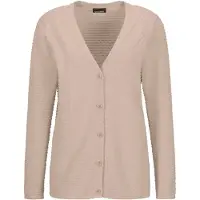 Goldner Strickjacke "Kurzgröße Baumwoll-Feinstrickjacke, Langarm" Pünktchenmuster