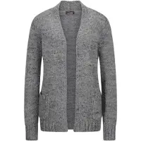 Goldner Strickjacke "Kurzgröße Langarm Melange-Cardigan, flauschig" Melange-Optik
