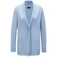 Goldner Strickjacke "Langarm Cardigan aus Merino" Schalkragen