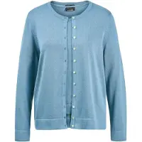 Goldner Strickpullover "Kurzgröße Figurnahes Twin-Set aus Pima-Baumwolle" Ohne