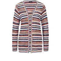 Goldner Strickjacke "Kurzgröße Luftige multicolore Strickjacke" Lochstruktur