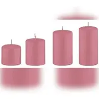 Kopschitz Kerzen 4er Set Adventskerzen abgestuft Antique Pink Ø 6 cm (Höhen 6, 8, 10 und 12 cm)