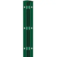 Wellker Eckpfosten Doppelstabmattenzaun mit Abdeckleiste grün zum Einbetonieren, 1830 mm