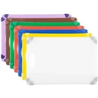 Hygiplas Gewerbe-Rutschfeste Schneidebrett-Set 458x306x12mm (7 Stück)
