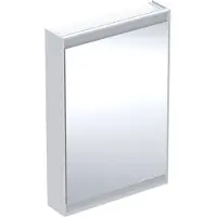 Geberit ONE Spiegelschrank mit ComfortLight, eine Tür, Aufputzmontage,weiß/Aluminium, 60x90cm, 505.811.00.2, Ausführung: Anschlag rechts