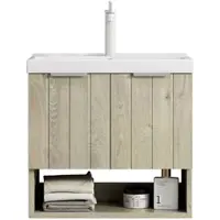 STILVORA Lowboard 180×35×22,5 cm TV-Schrank stehend und hängend, TV-Regal mit Vitrinen,Fernsehbank,TV-Möbel für Fernseher bis 80", Weiß/Holzfarben